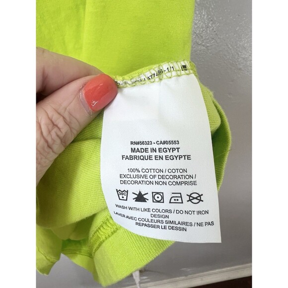 The Nike Tee Sportswear Spring Break Tank Top Lime Green Cotton Size Large ASOS - Picture 4 of 8